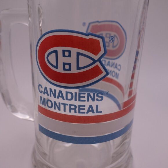 Canadiens Montreal Beer Glass with Handle and Gold Rim - Picture 11 of 12